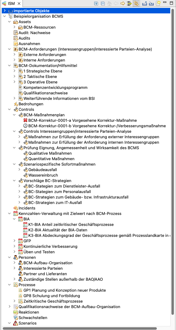 verinice Business Continuity Management BCMS (ISO 22301)