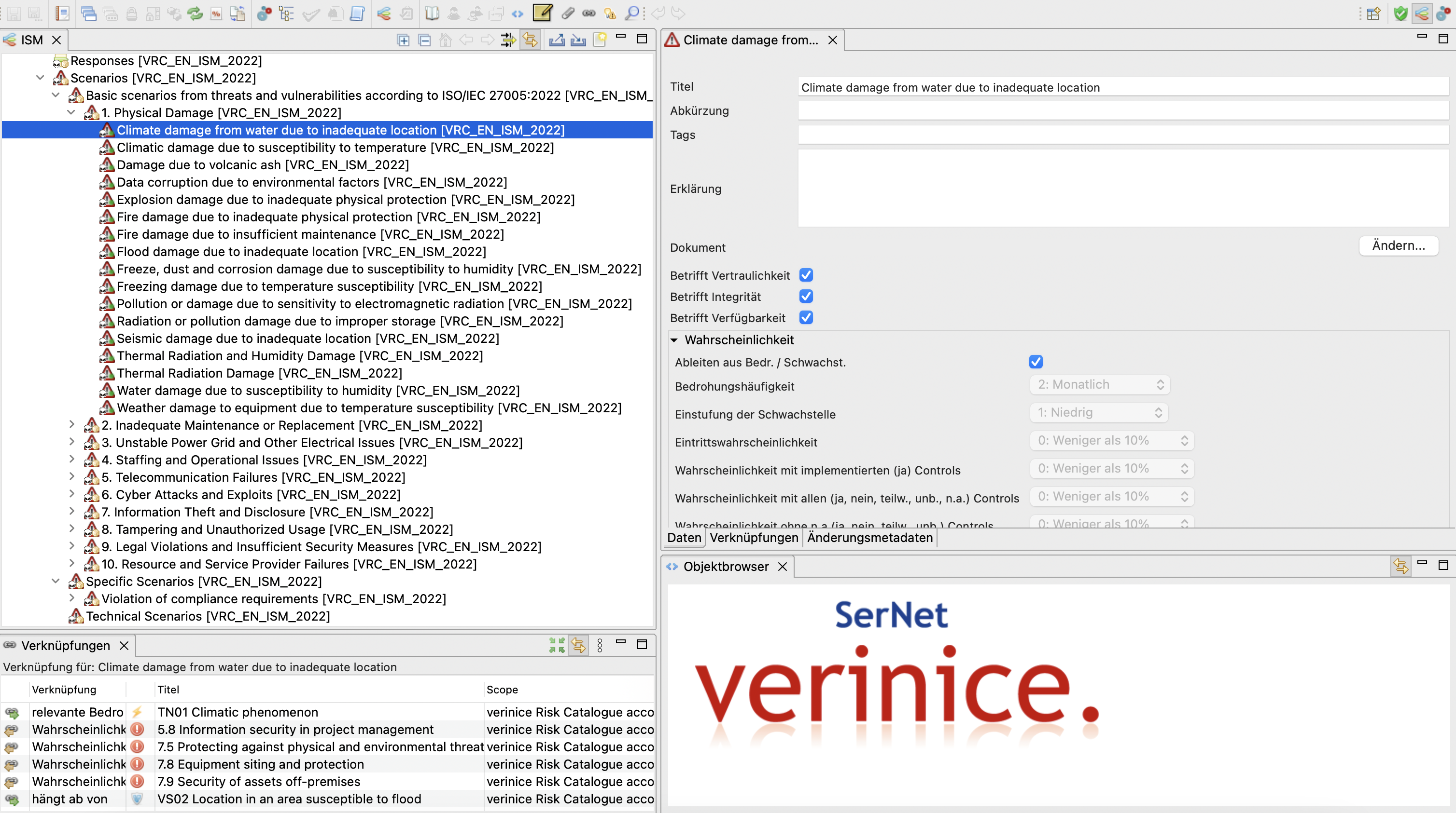 verinice Risk Catalog (ISO 27001 / NIS2)