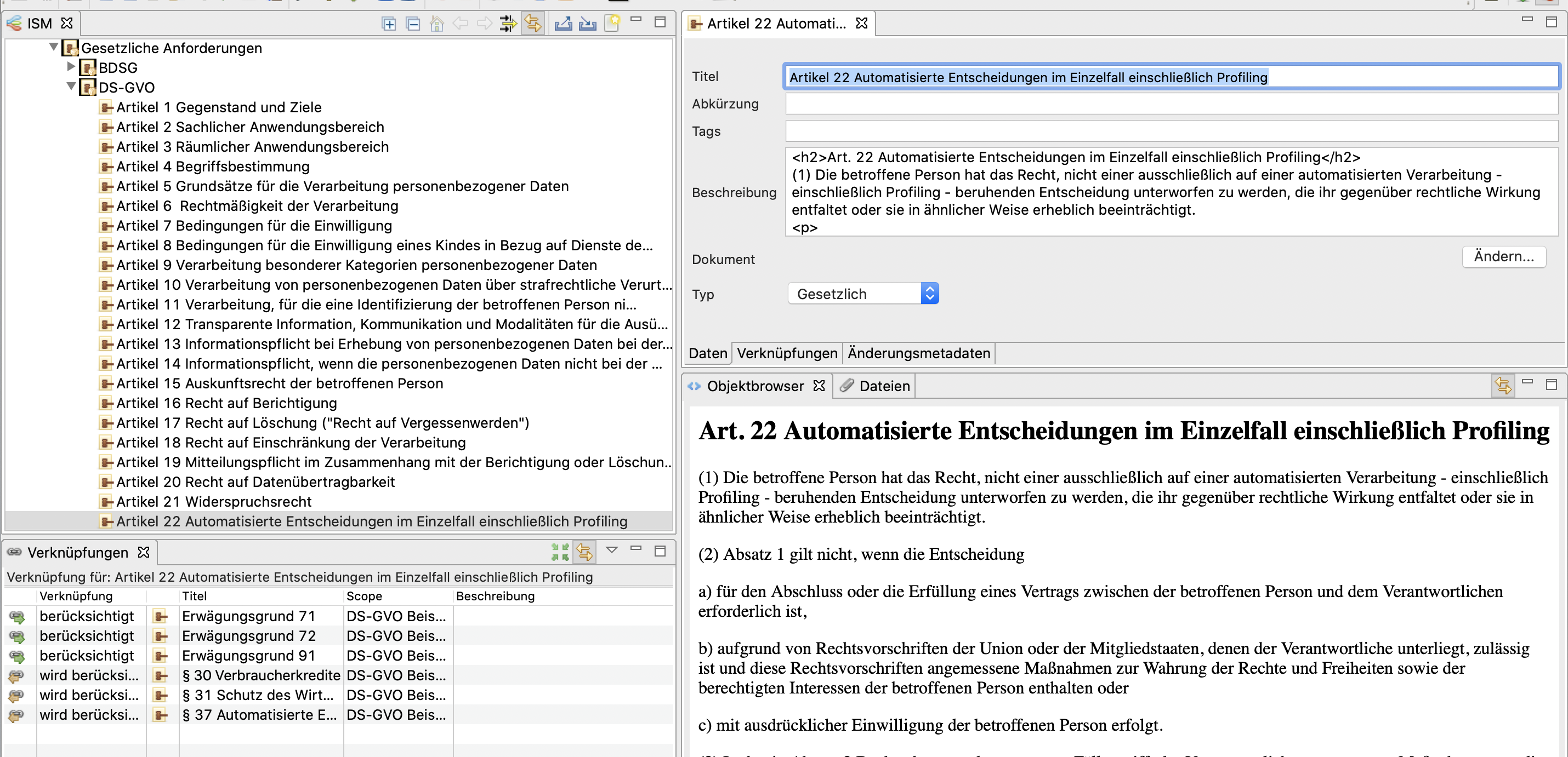 verinice. Risikokatalog inkl. Datenschutzmodul 3 (ISO/ISM)