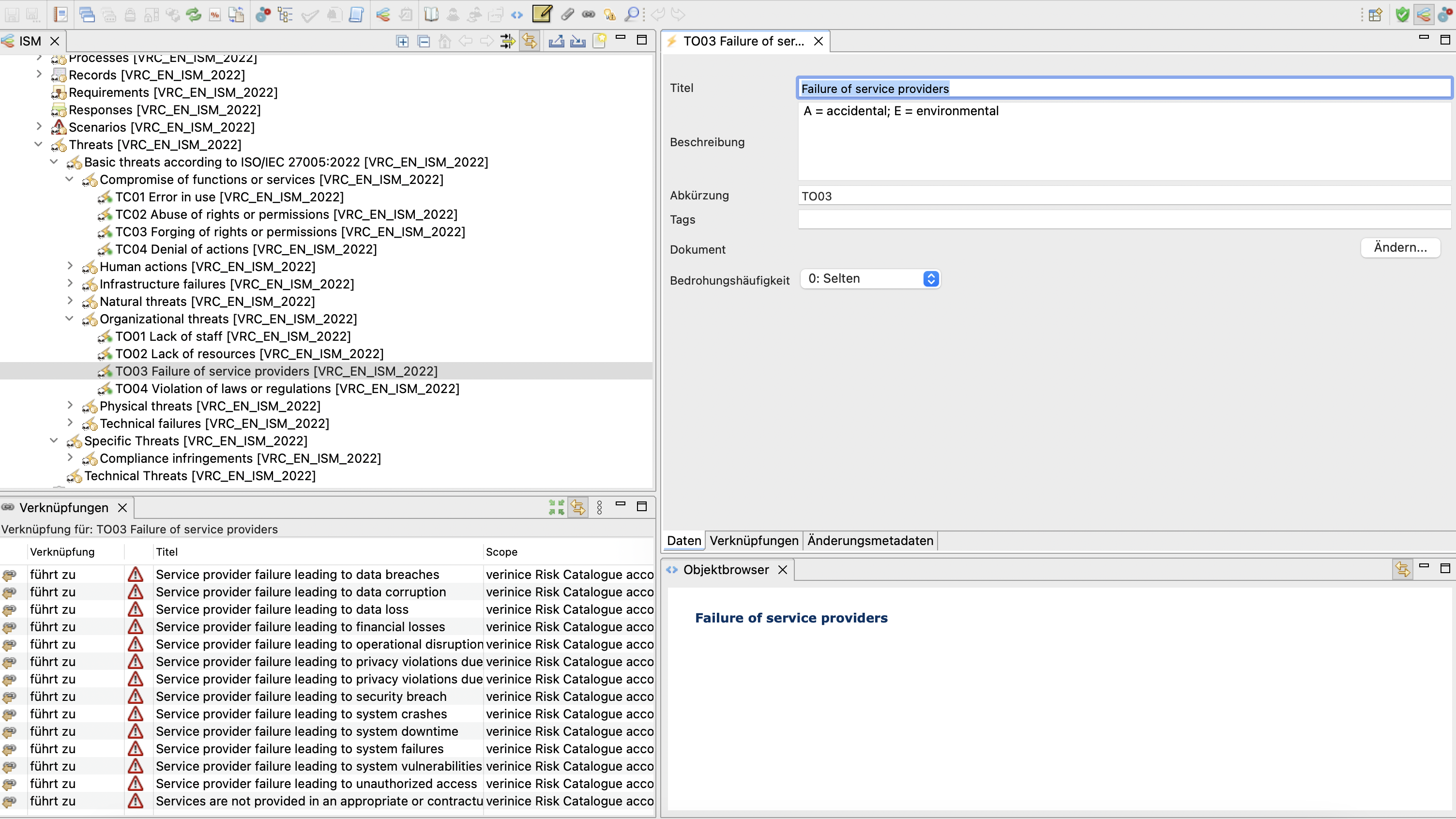 verinice Risk Catalog (ISO 27001 / NIS2)