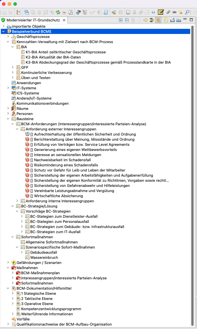 verinice Business Continuity Management BCMS (200-4)