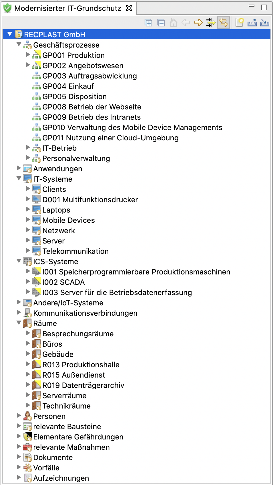 IT-Grundschutz-Demodaten: RECPLAST GmbH