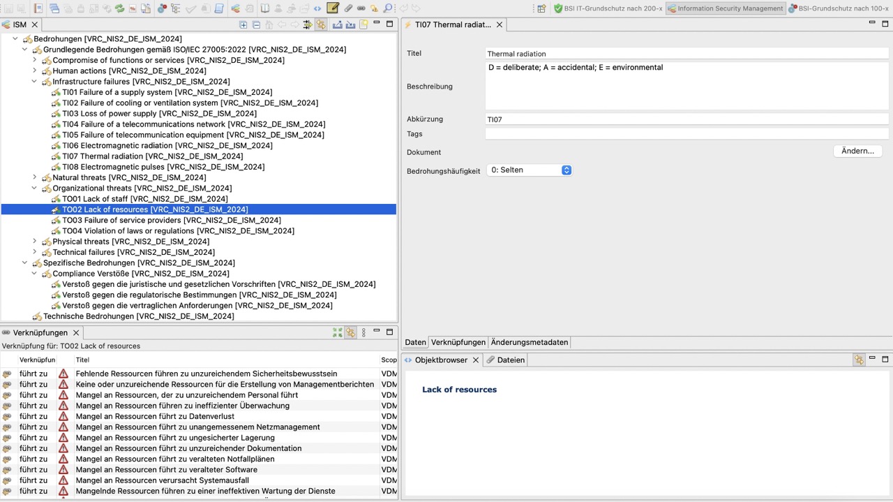 verinice Risikokatalog (ISO 27001 / NIS 2)