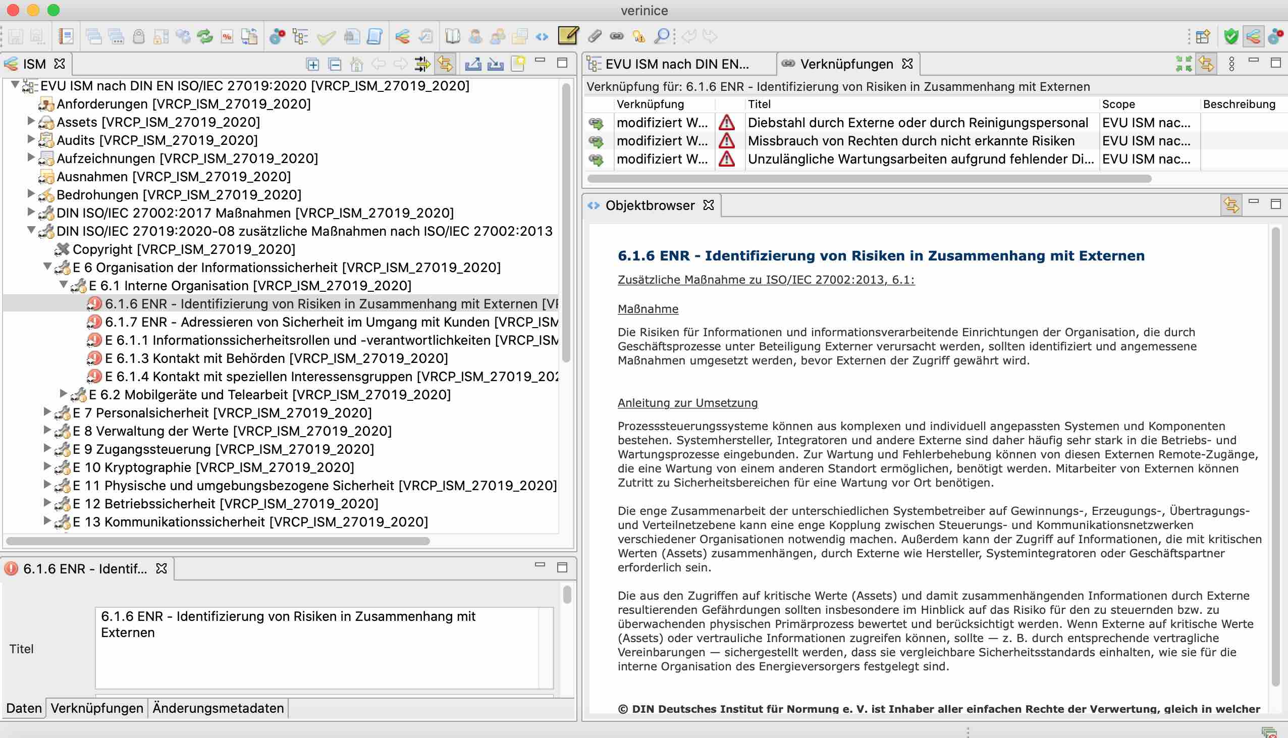 verinice Risikokatalog Plus (ISO 27001 / ISO 27019) - ISM Edition