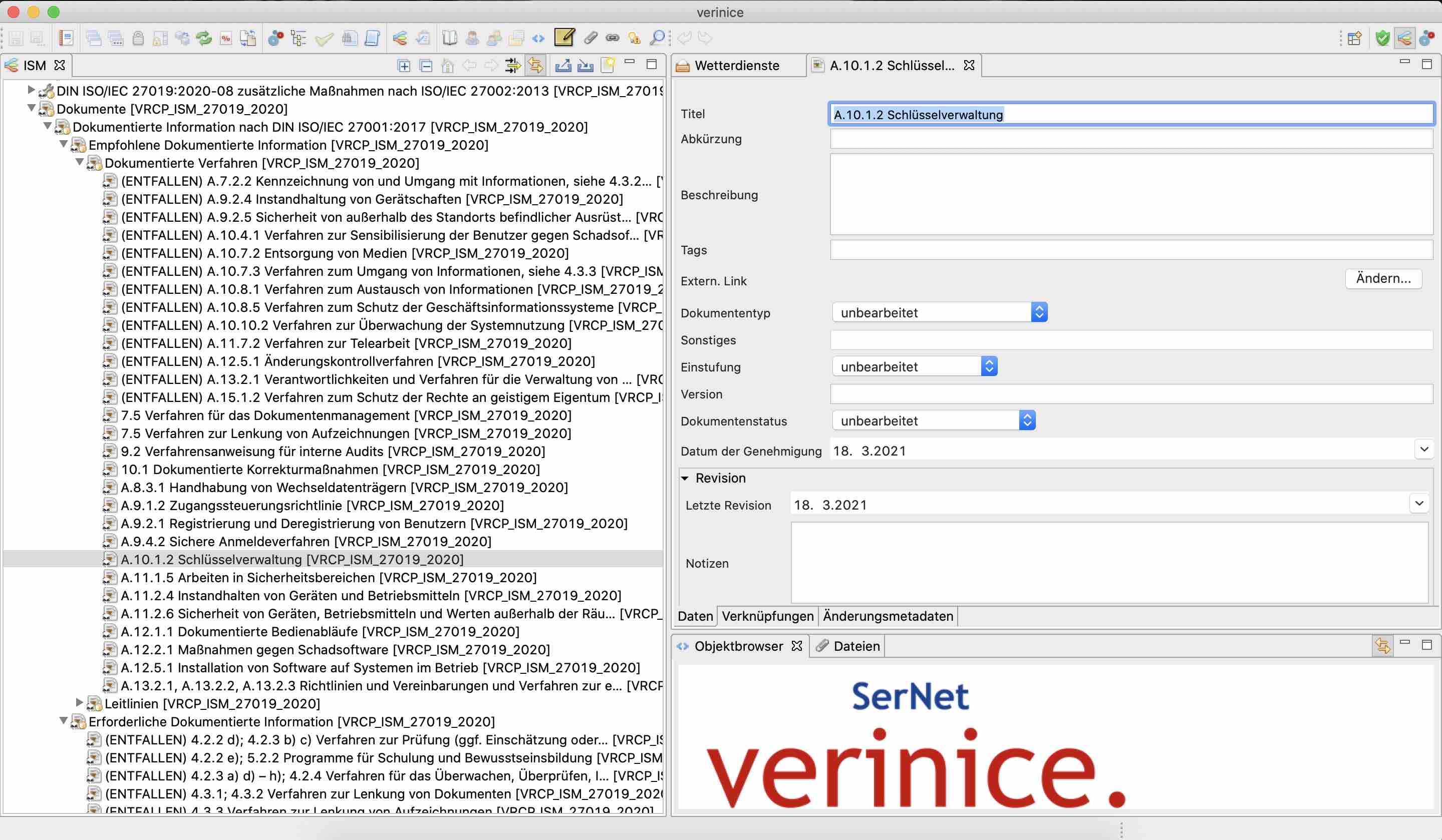 verinice Risikokatalog Plus (ISO 27001 / ISO 27019) - ISM Edition