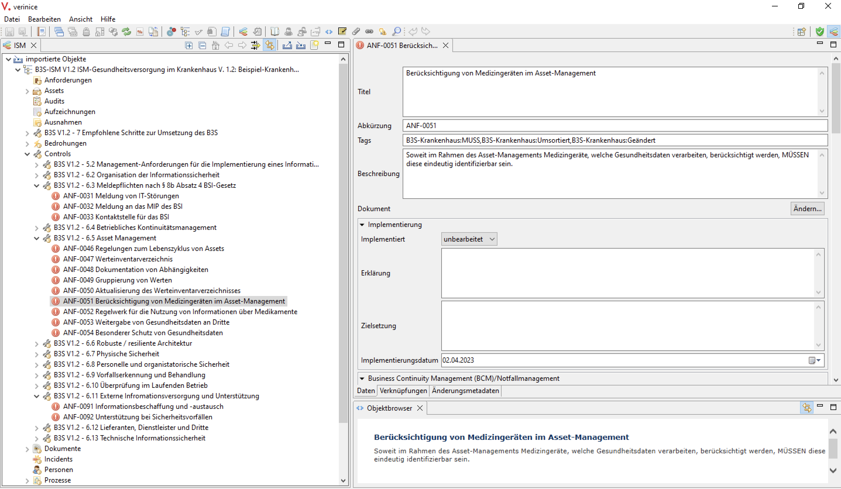 verinice B3S Krankenhaus V1.2
