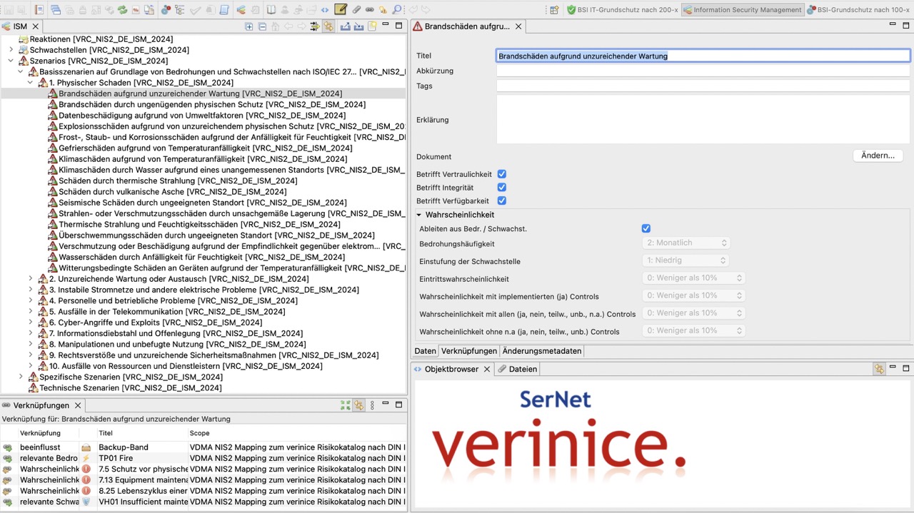 verinice Risikokatalog (ISO 27001 / NIS 2)